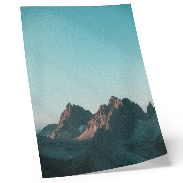Poster Impressive mountains under a bright blue sky