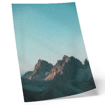 Poster Impressive mountains under a bright blue sky