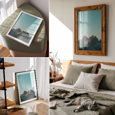 Poster Impressive mountains under a bright blue sky