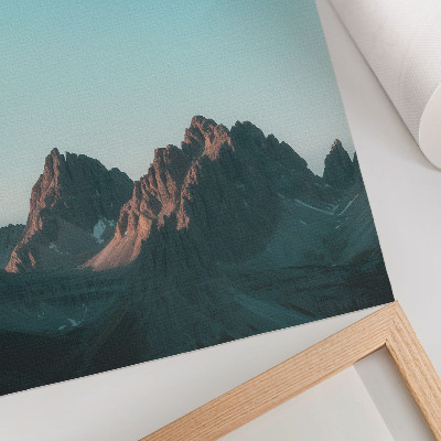 Poster Impressive mountains under a bright blue sky
