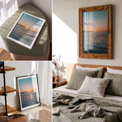 Art print Sunset over the water, an extremely harmonious landscape