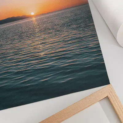 Art print sunset over the water harmonious landscape