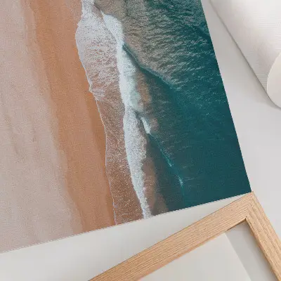 Ocean waves minimalist wall art minimalist ocean waves meeting the beach