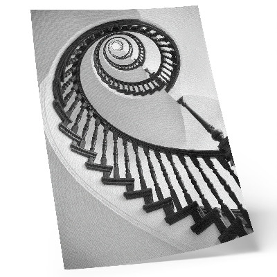 Poster Spiral staircase black and white elegance modernity