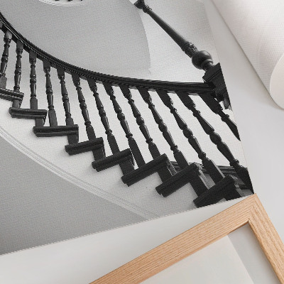 Poster Spiral staircase black and white elegance modernity