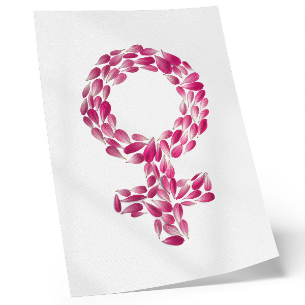 Art print Flower petals in the shape of a symbol of lightness