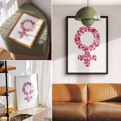 Art print Flower petals in the shape of a symbol of lightness