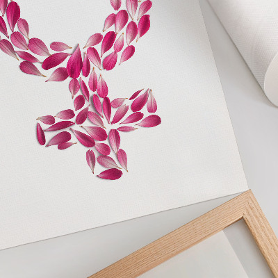 Art print Flower petals in the shape of a symbol of lightness