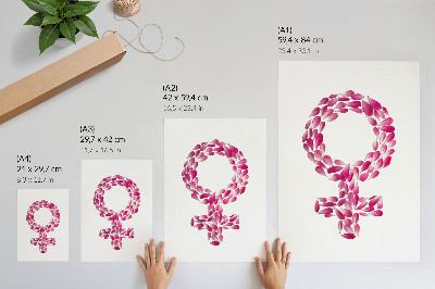 Art print Flower petals in the shape of a symbol of lightness