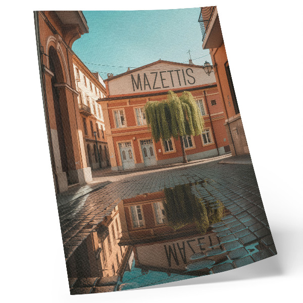 Art print Warm colors urban architecture reflection