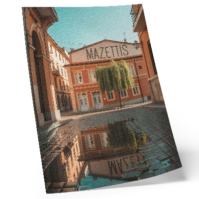 Art print Warm colors urban architecture reflection