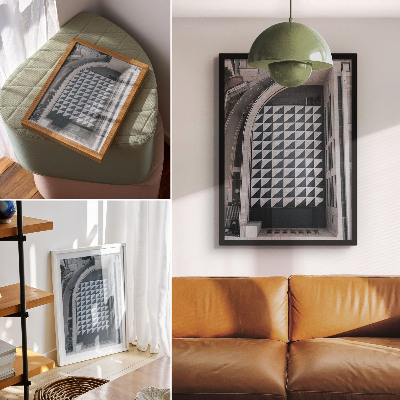 Art print Elegant geometric patterns, futuristic architecture