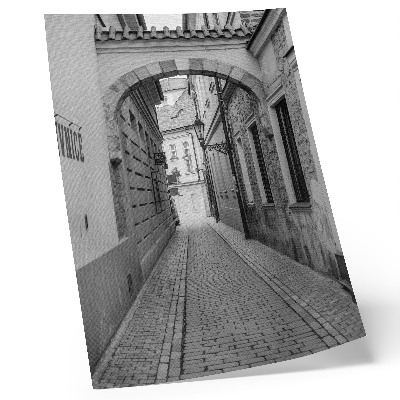 Decorative poster The black and white architecture of a nostalgic street