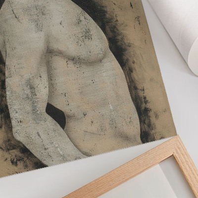 Premium wall art Monochromatic silhouette of a man in profile