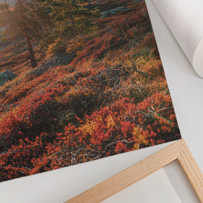 Decorative poster Majestic trees, warm colors, peaceful atmosphere