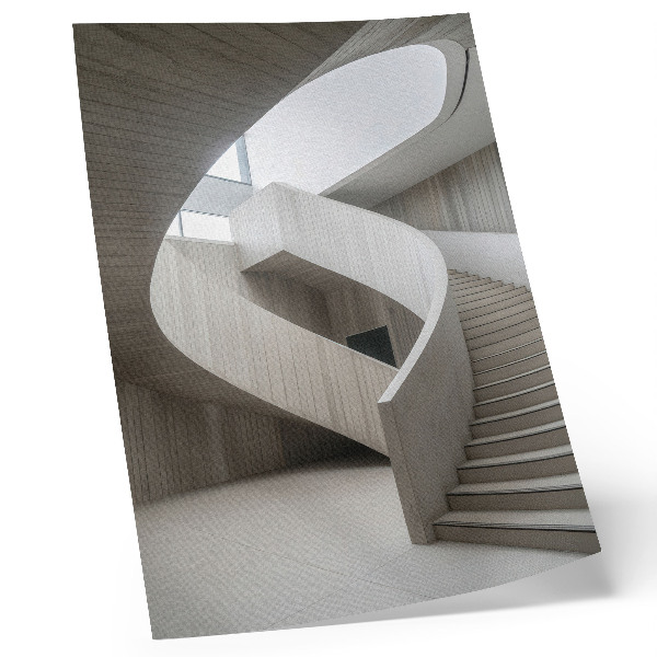 Art print Modern spiral staircase in an elegant interior