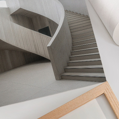 Art print Modern spiral staircase in an elegant interior