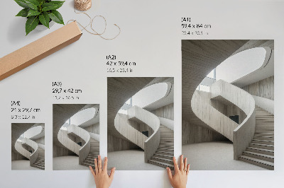 Art print Modern spiral staircase in an elegant interior