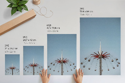 Art print Carousel Tower, Dynamic Movement, Minimalism