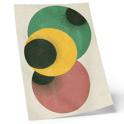 Decorative poster Eye-catching circles in vibrant colors