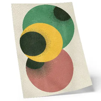 Decorative poster featuring eye-catching circles in vibrant colors