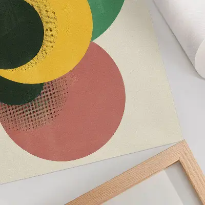 Decorative poster featuring eye-catching circles in vibrant colors