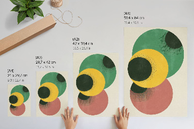 Decorative poster Eye-catching circles in vibrant colors
