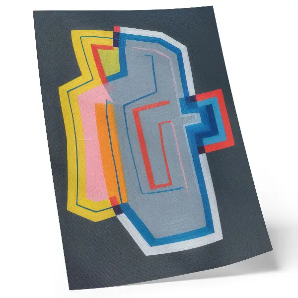 Abstract Shapes Poster energetic colors with a modern style