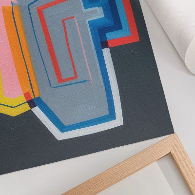 Poster Abstract shapes, energetic colors, modernity