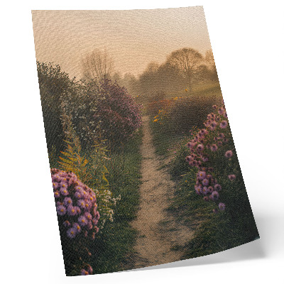 Premium wall art Charming garden path flowers morning fog