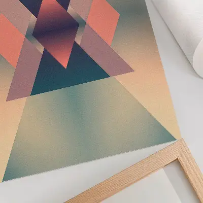 Art print geometric shapes in elegant pastel colors