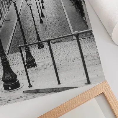 Premium wall art featuring charming lanterns and beautiful street architecture