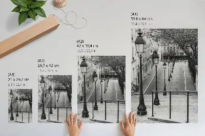 Premium wall art featuring charming lanterns and beautiful street architecture