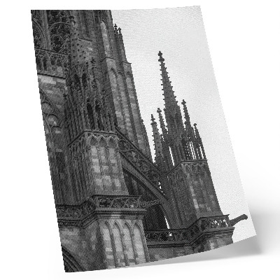 Poster Gothic architecture intricately decorated with contrast