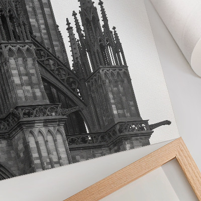 Poster Gothic architecture intricately decorated with contrast