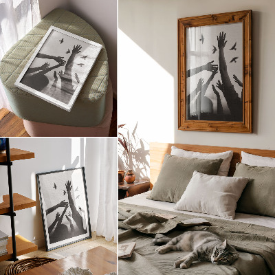 Premium wall art Hands up minimalist style