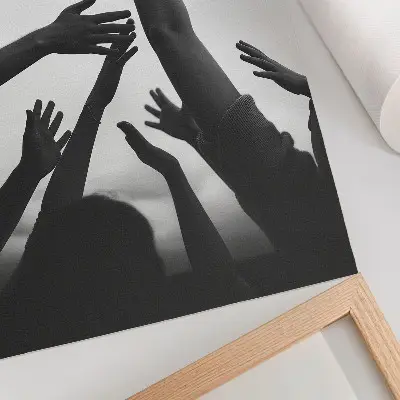Minimalist Hands Up Wall Art premium style print