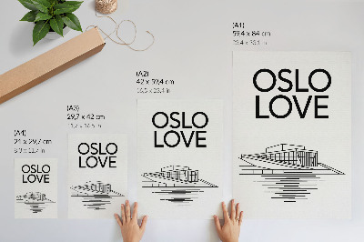 Poster Black and white contrast modern architecture text