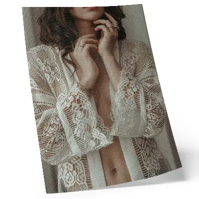 Lace elegance art print delicate and feminine classic design
