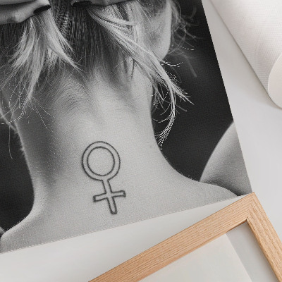 Art print Black and white elegance, minimalism, a symbol of femininity