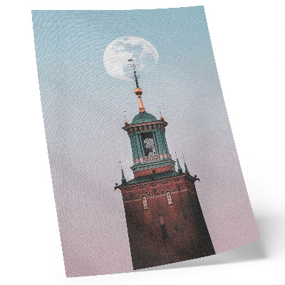 Poster Tower moon background pastel calm