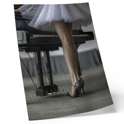 Decorative poster Ballerina at the piano, elegance and delicacy