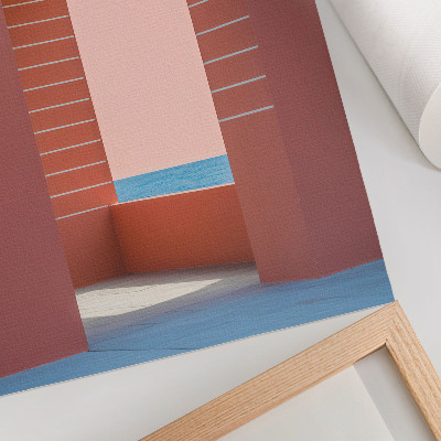 Art print Pastel arches sea minimalist architecture