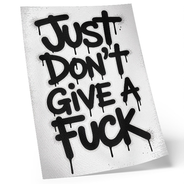 Poster Black graffiti letters on a white background with contrast