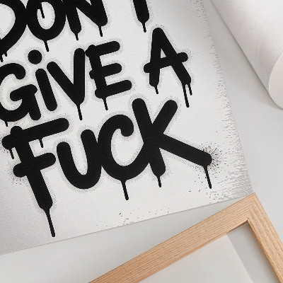 Poster Black graffiti letters on a white background with contrast