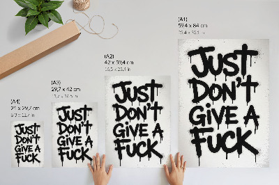 Poster Black graffiti letters on a white background with contrast
