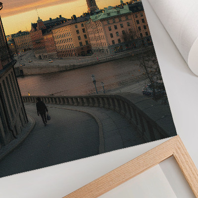Art print Historic buildings, evening, peaceful atmosphere