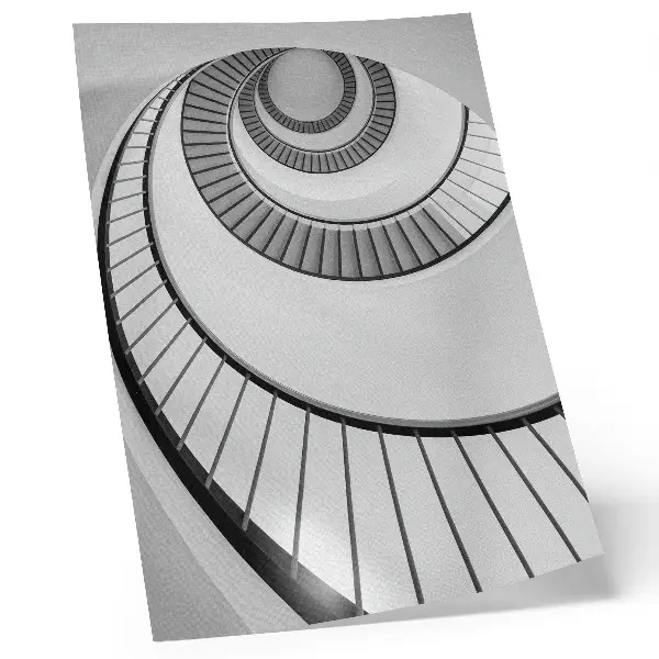 Premium wall art spiral staircase with mesmerizing geometric elegance