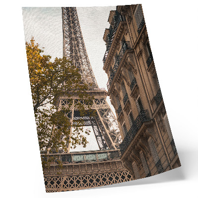 Premium wall art Eiffel Tower architecture trees warm colors