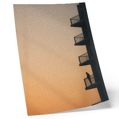 Premium wall art Sunset, silhouette of a building, peace